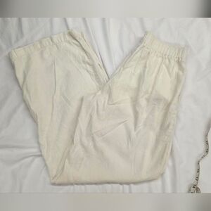 Sincerely Jules Linen-Blend Button Front Wide Leg Pants – Women’s Size M